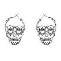 1 Pair Vintage Style Skull Plating Alloy Earrings sku image 1