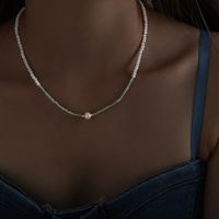 Elegant Round Natural Stone Freshwater Pearl Beaded Plating 18k Gold Plated Necklace main image 5