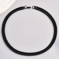 Casual Simple Style Streetwear Solid Color Alloy Men's Bracelets Necklace sku image 2