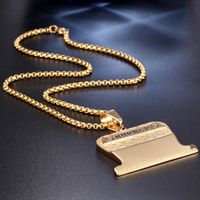 Casual Vintage Style Geometric Stainless Steel None 18K Gold Plated Men'S main image 2