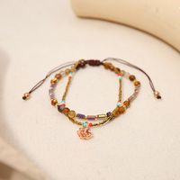 Wholesale Jewelry Bohemian Colorful Beaded Alloy Knitting Bracelets sku image 1
