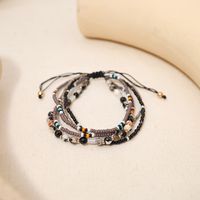 Wholesale Jewelry Bohemian Colorful Beaded Alloy Knitting Bracelets sku image 5