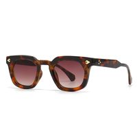 Einfacher Stil Farbverlauf Leopard Pc Quadrat Vollbild Sonnenbrille Der Frauen sku image 2