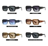 Simple Style Solid Color Resin Square Full Frame Glasses main image 2