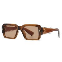 Simple Style Solid Color Resin Square Full Frame Glasses sku image 4