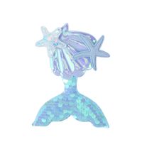 Süß Meerjungfrau Pailletten Tuch Patchwork Haarklammer sku image 4