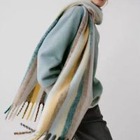 Women's Simple Style Color Block Imitation Cashmere Dyeing Scarf main image 1