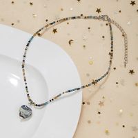 Einfacher Stil Herzform Glas Reis Perlen Keramik Perlen Frau Halskette Mit Anhänger main image 5
