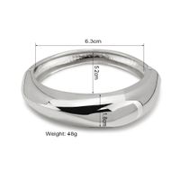 Simple Style Solid Color Alloy Plating Women's Bangle main image 3