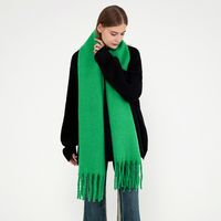 Women's Simple Style Solid Color Polyester Tassel Scarf main image 3