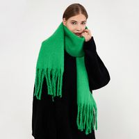 Women's Simple Style Solid Color Polyester Tassel Scarf main image 2