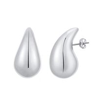 1 Pair Simple Style Water Droplets Plating Stainless Steel Ear Studs sku image 3