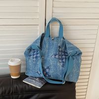 Women's Large All Seasons Denim Streetwear Shoulder Bag Canvas Bag Handbag main image 6