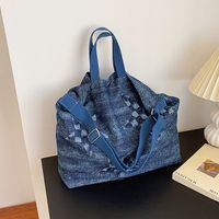 Women's Large All Seasons Denim Streetwear Shoulder Bag Canvas Bag Handbag main image 3