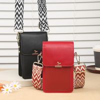 Women's Pu Leather Solid Color Elegant Classic Style Square Zipper Shoulder Bag Phone Wallets Crossbody Bag main image 3