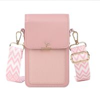 Women's Pu Leather Solid Color Elegant Classic Style Square Zipper Shoulder Bag Phone Wallets Crossbody Bag main image 4