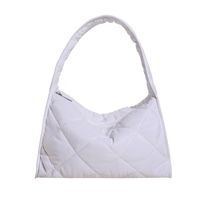 Women's Medium All Seasons Nylon Solid Color Basic Square Zipper Shoulder Bag Underarm Bag sku image 2