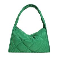 Women's Medium All Seasons Nylon Solid Color Basic Square Zipper Shoulder Bag Underarm Bag sku image 5