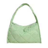Women's Medium All Seasons Nylon Solid Color Basic Square Zipper Shoulder Bag Underarm Bag sku image 3