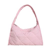 Women's Medium All Seasons Nylon Solid Color Basic Square Zipper Shoulder Bag Underarm Bag sku image 4
