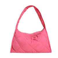 Women's Medium All Seasons Nylon Solid Color Basic Square Zipper Shoulder Bag Underarm Bag sku image 8