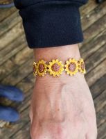 Elegant Pastoral Sunflower Alloy Enamel Women's Bracelets main image 2