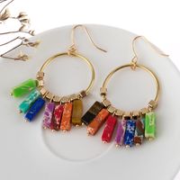 1 Pair Elegant Streetwear Geometric Alloy Stone Drop Earrings main image 3