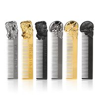 Simple Style Human Face Skull Alloy Hair Combs main image 3