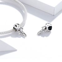 Casual Handmade Novelty Heart Shape Skull White Gold Plated Zircon Sterling Silver Wholesale Jewelry Accessories main image 2