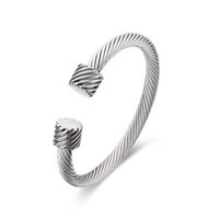 Punk Simple Style Solid Color Stainless Steel Plating Bangle sku image 13
