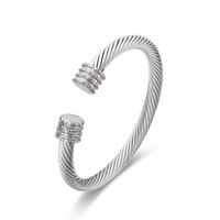 Punk Simple Style Solid Color Stainless Steel Plating Bangle sku image 14