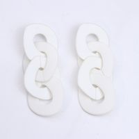 Wholesale Jewelry Simple Style Geometric Solid Color Arylic Patchwork Drop Earrings main image 4