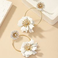 1 Pair Fairy Style Retro Korean Style Flower Plating Alloy Drop Earrings main image 4