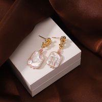 1 Pair Retro Baroque Style Commute Square Plating Copper 18k Gold Plated Drop Earrings main image 3