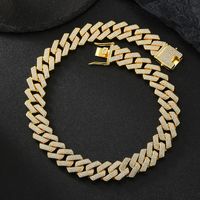 Hip-hop Punk Necklace Alloy Plating Inlay Rhinestones Gold Plated Men's Necklace main image 7