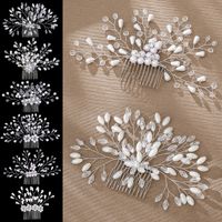 Simple Style Flower Artificial Pearl Inlay Pearl Insert Comb main image 1