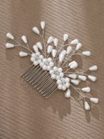 Simple Style Flower Artificial Pearl Inlay Pearl Insert Comb main image 2