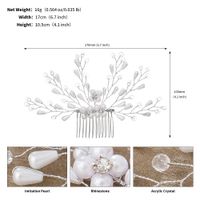 Simple Style Flower Artificial Pearl Inlay Pearl Insert Comb sku image 1