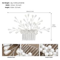Simple Style Flower Artificial Pearl Inlay Pearl Insert Comb sku image 2