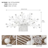 Simple Style Flower Artificial Pearl Inlay Pearl Insert Comb sku image 3