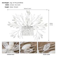 Simple Style Flower Artificial Pearl Inlay Pearl Insert Comb sku image 5