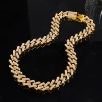 Hip Hop Rétro Collier Alliage Placage Incruster Strass Hommes Collier sku image 1
