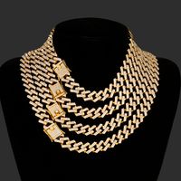 Hip Hop Rétro Collier Alliage Placage Incruster Strass Hommes Collier main image 4