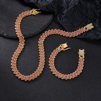 Hip Hop Übertrieben Felsen Halskette Legierung Überzug Inlay Strasssteine Unisex Armbänder Halskette main image 6