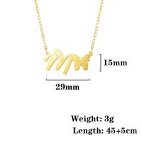 Stainless Steel Titanium Steel Simple Style Plating Letter Pendant Necklace sku image 13