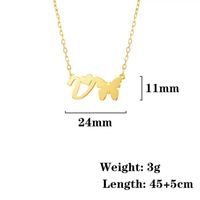 Stainless Steel Titanium Steel Simple Style Plating Letter Pendant Necklace sku image 22