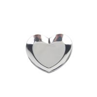 Lässig Oval Herzform Rostfreier Stahl Metall Aufbewahrung Platte sku image 1