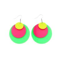 1 Pair Simple Style Color Block Patchwork Arylic Drop Earrings main image 2