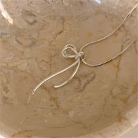 Sweet Bow Knot Sterling Silver Necklace sku image 1