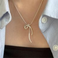 Sweet Bow Knot Sterling Silver Necklace main image 4